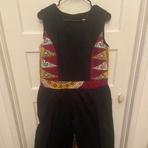 African Romper Jumpsuit Sleeveless (Long Dashiki)
